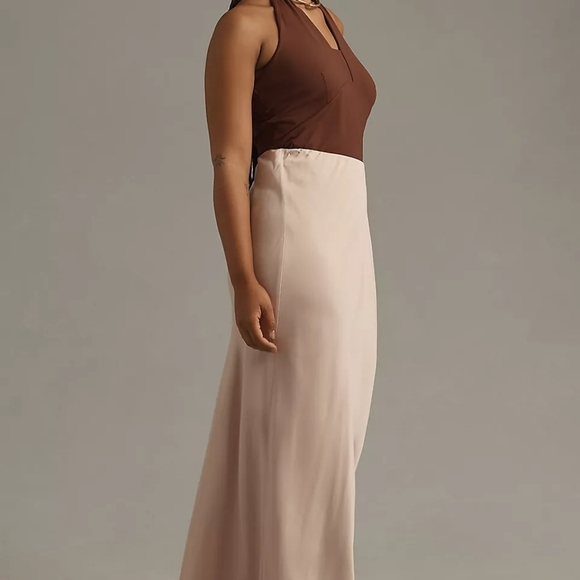 Anthropologie The Tilda Pink Maxi Slip Skirt Pull On - Picture 4 of 6